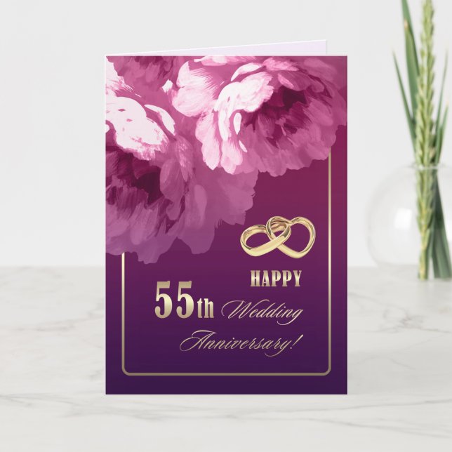55th Wedding Anniversary Greeting Cards (Front)