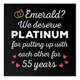 55th Wedding Anniversary I - Emerald Funny Couple Acrylic Print