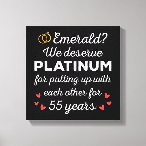 55th Wedding Anniversary I - Emerald Funny Couple