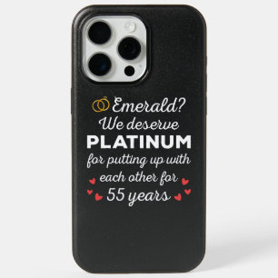 55th Wedding Anniversary I - Emerald Funny Couple iPhone 15 Pro Max Case
