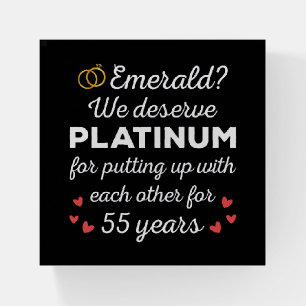 55th Wedding Anniversary I - Emerald Funny Couple Paperweight