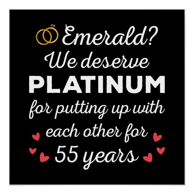 55th Wedding Anniversary I - Emerald Funny Couple Poster (Front)