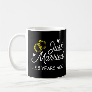 55th Wedding Anniversary Just Married 55 Years Ago Coffee Mug