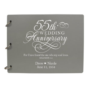 55Th Wedding Anniversary Modern Guest Book
