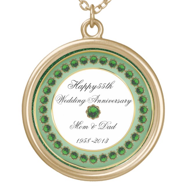 55th Wedding Anniversary Necklace (Front)
