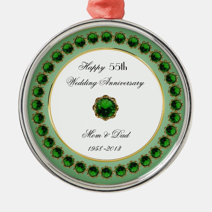 55th Wedding Anniversary Ornament | Zazzle.com