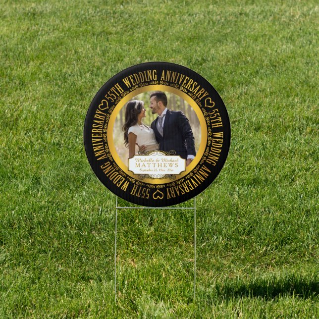 55th Wedding Anniversary Photo Keepsake Sign (Insitu)