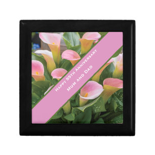 55th Wedding Anniversary Pink Calla Lily Gift Box