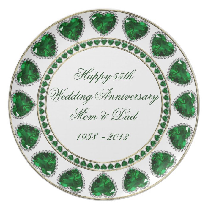 55th Wedding Anniversary Plate | Zazzle