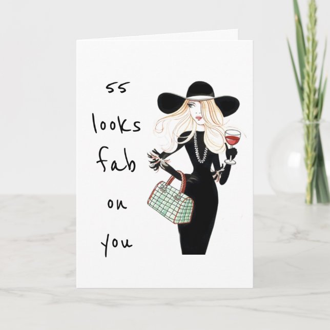 **55th & YOU ARE FABULOUS** ALWAYS! BIRTHDAY CARD (Front)