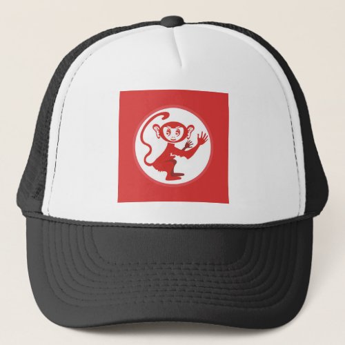 5629 Red Monkey Trucker Hat