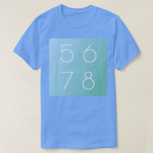 5678 Dance Graphic Blue T-Shirt (Design Front)