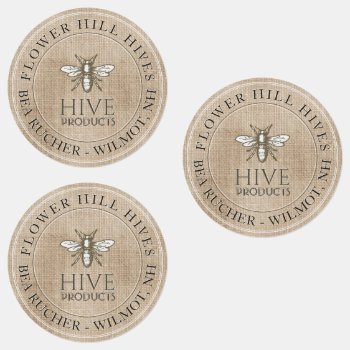 56 Adhesive Apiary Muslin Gift Bag Labels 1.5-inch by BeekeepingSupplies at Zazzle