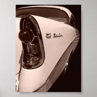 56 chevy antique style poster