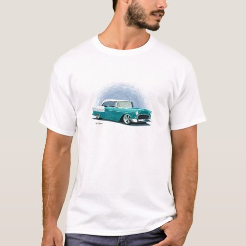 56 Chevy Illustration Turquoise T_Shirt