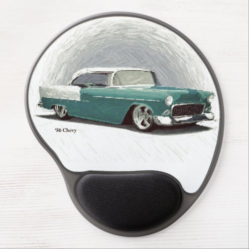 56 Chevy Vintage Car Turquoise Gel Mouse Pad