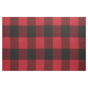 56" Inch Wide Cotton Fabric Red Buffalo Plaid Bear