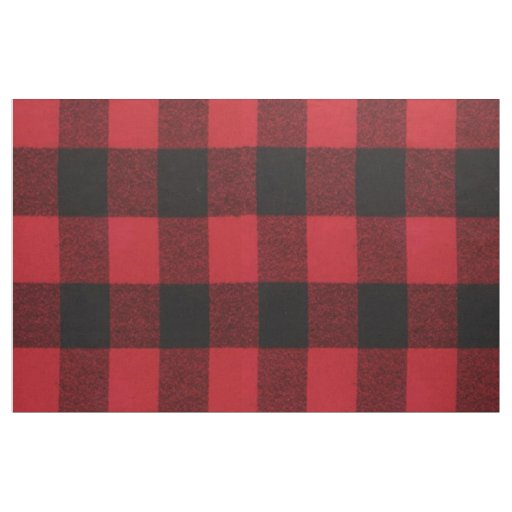 56" Inch Wide Cotton Fabric Red Buffalo Plaid Bear