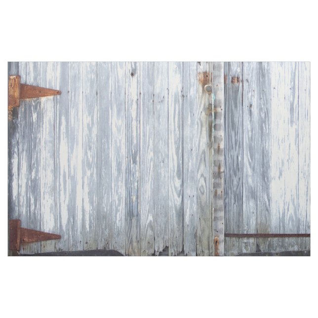 56" Inch Wide Cotton Fabric White Wash Wood Barn D (Yard)