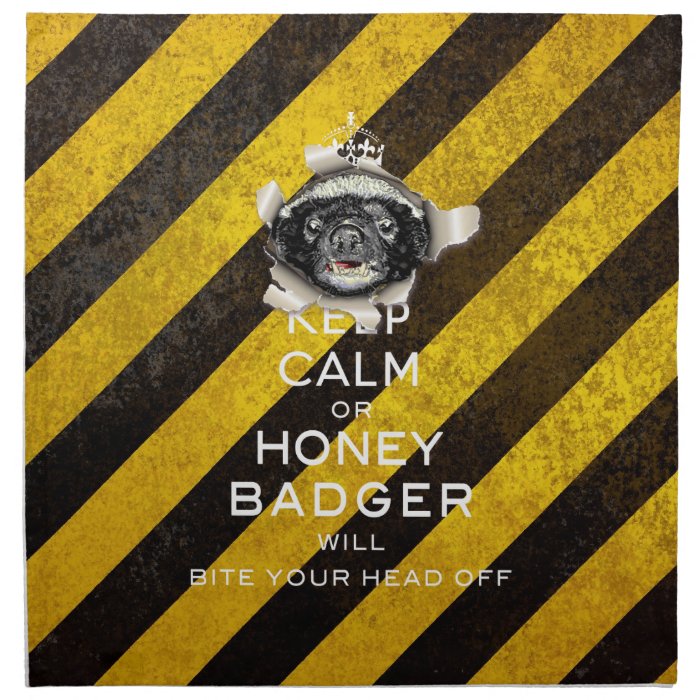 [56] Keep Calm or Honey Badger… Napkins