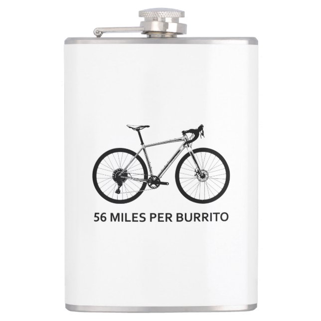 56 Miles Per Burrito Flask (Front)