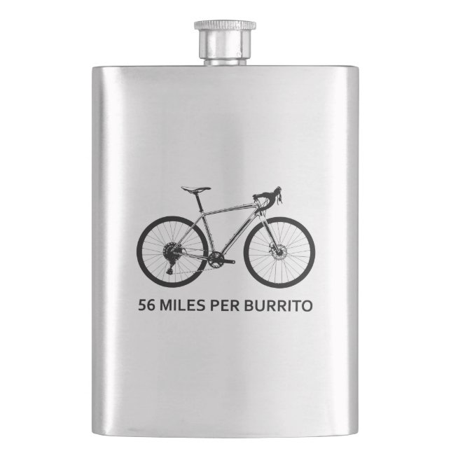 56 Miles Per Burrito Flask (Front)