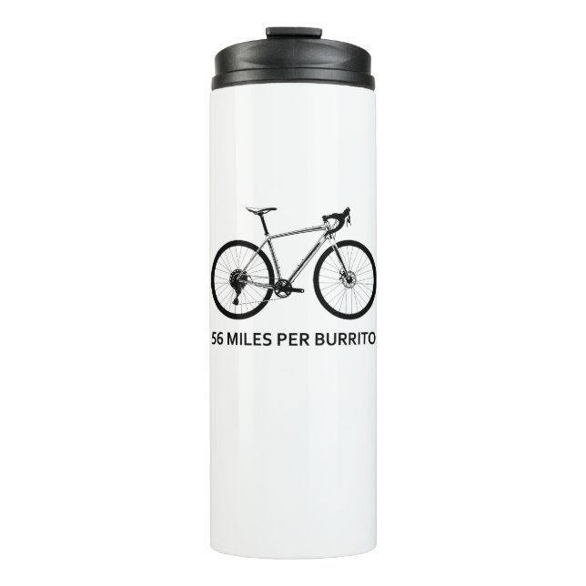 56 Miles Per Burrito Thermal Tumbler (Front)