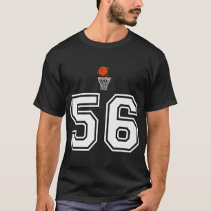 56 Number Basketball Style Vintage White Premium T-Shirt