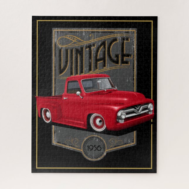 56 Red Classic Truck Jigsaw Puzzle (Vertical)
