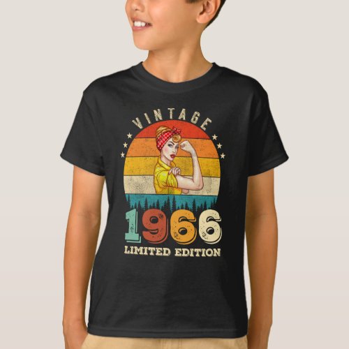 56 Year Old 1966 Vintage Women 56th Birthday Gift T_Shirt