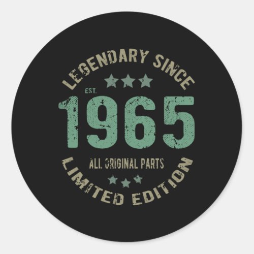 56 Year Old Bday Legend 56th Birthday Classic Round Sticker