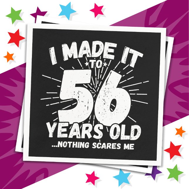 56 Year Old Sarcastic Meme Funny 56th Birthday Napkins (Creator Uploaded)