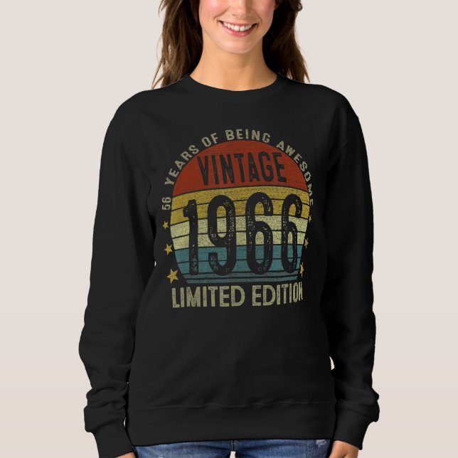 56 Year Old Vintage 1966   56th Classic Sweatshirt (Front)