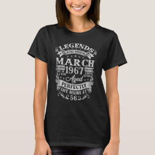 56 Years Old Vintage Legends Born March 1967 56th T-Shirt