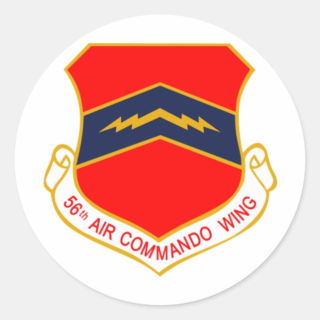 56th Air Commando Wing Classic Round Sticker (Front)