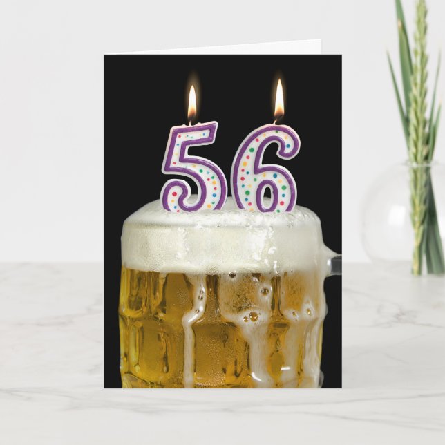 56th Birthday Beer Card (Front)