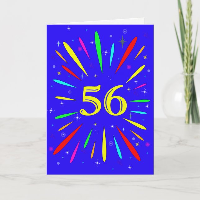 56th Birthday Explosion Card (Front)