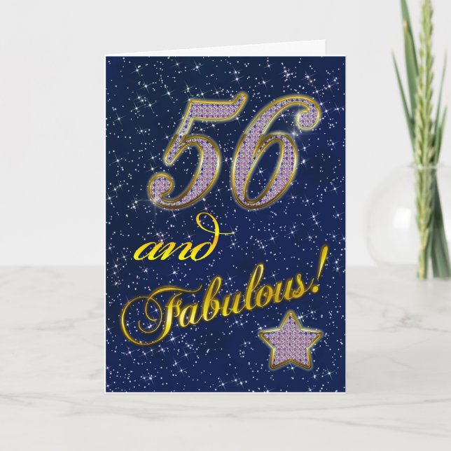 56th birthday for someone Fabulous Card (Front)