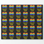 [ Thumbnail: 56th Birthday: Fun, Colorful Rainbow Inspired # 56 Wrapping Paper ]