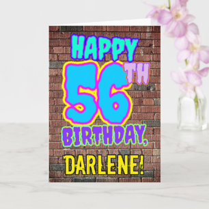 56th Birthday - Fun, Urban Graffiti Inspired Look Card