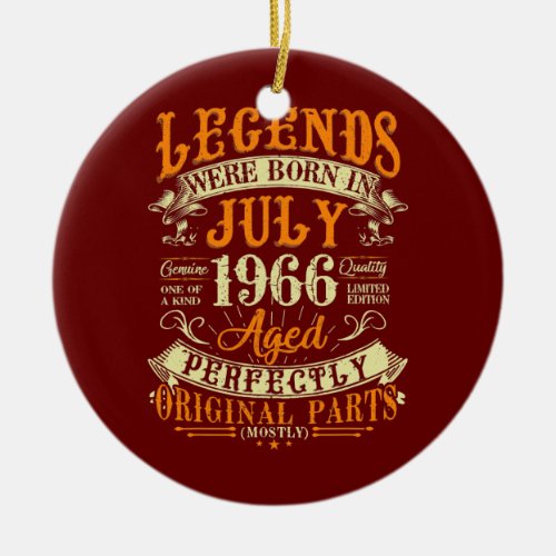 56th Birthday Gift 56 Years Old Legends Born In Ceramic Ornament