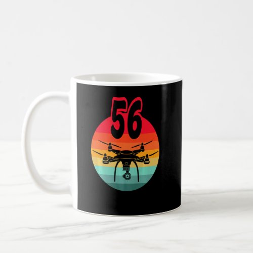 56th Birthday I Retro Remote Control Drones With C Coffee Mug