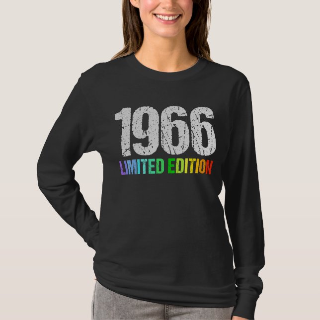 56th Birthday Ladies Mens 56 Years 1966   8 T-Shirt (Front)