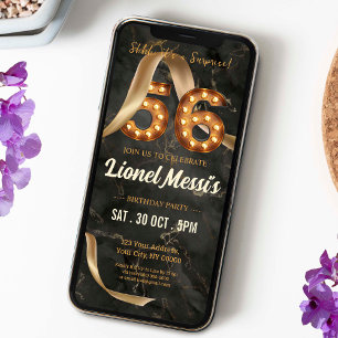 56th Birthday Mobile Invitation