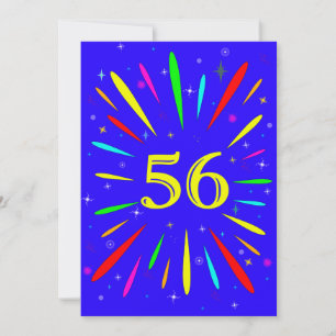 56th Birthday Party Invitation Explosion 