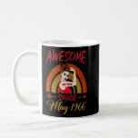 56th Birthday Queen Awesome Since May 1966 Rainbow Coffee Mug