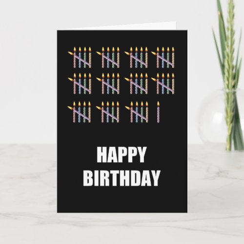 56th Birthday with Candles Card