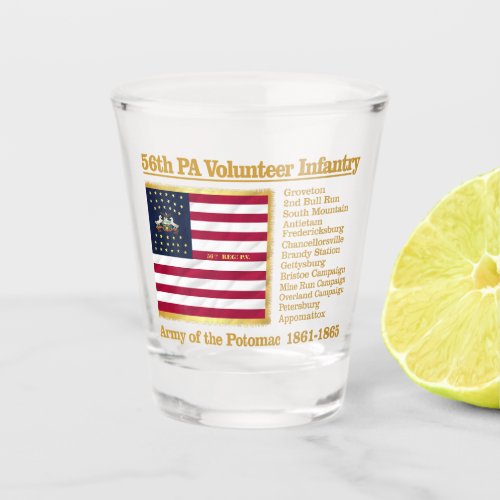 56th Pennsylvania Volunteer Infantry BH Shot Glass