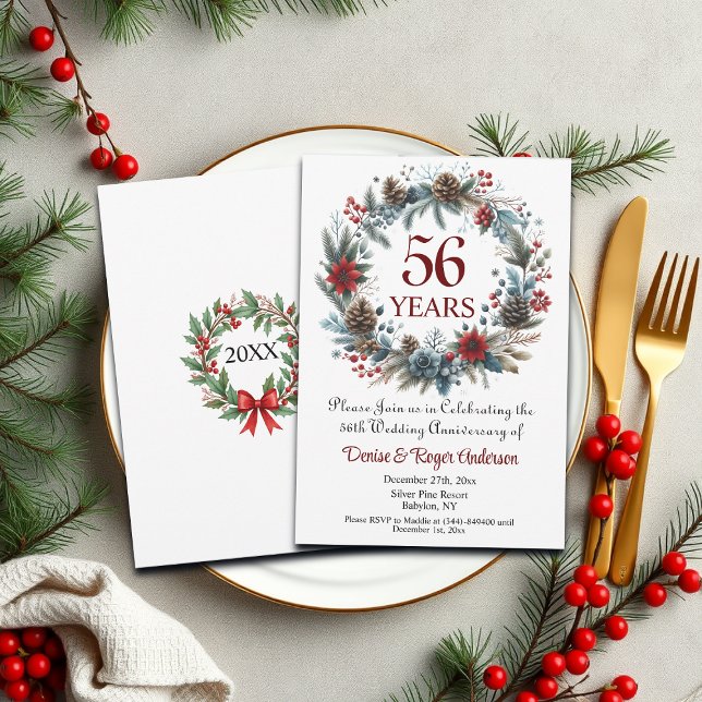 56th Wedding Anniversary Winter Invitation (Creator Uploaded)