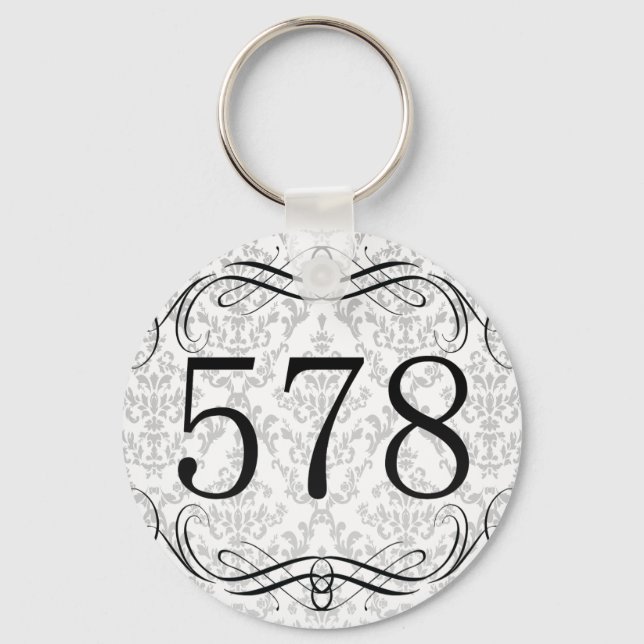 578 Area Code Keychain (Front)